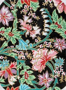 The Meredith Collection Holly Floral Petite Clutch Needlepoint Canvas