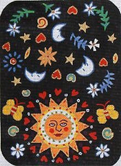 The Meredith Collection Fun Sun Burst Petite Clutch Needlepoint Canvas