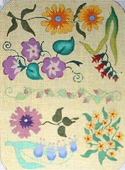 The Meredith Collection Flower Garden Petite Clutch Needlepoint Canvas