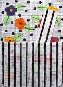 The Meredith Collection Whimsical Flowers Petite clutch Needlepoint Canvas