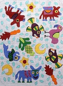 The Meredith Collection Wild Ones Petite Clutch Needlepoint Canvas