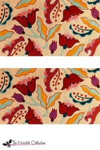 The Meredith Collection Tapestry Tulips Claire Bag Needlepoint Canvas