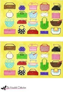 The Meredith Collection Handbag Express Claire Bag Needlepoint Canvas