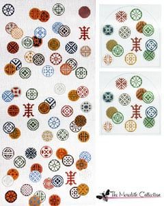 The Meredith Collection Antique Coins Satchel Needlepoint Canvas