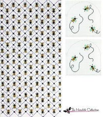 The Meredith Collection Busy Bees Satchel Needlepoint Canvas