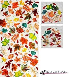 The Meredith Collection Autumn Leaves Satchel Needlepoint Canvas