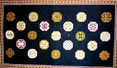 The Meredith Collection Chinese Coin Rug Needlepoint Canvas