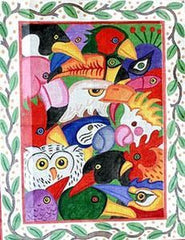 The Meredith Collection Birds of a Feather Rug Needlepoint Canvas