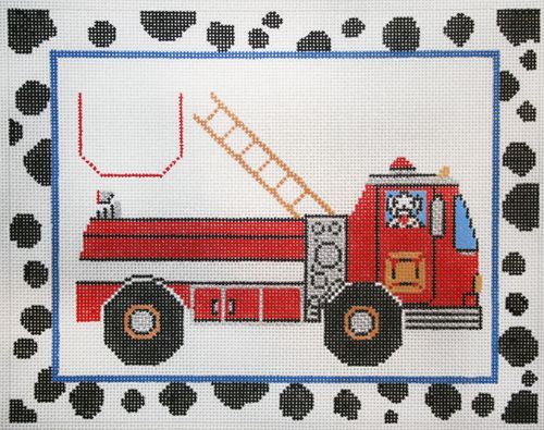The Meredith Collection Tooth Fairy Fire Truck Needlepoint Canvas