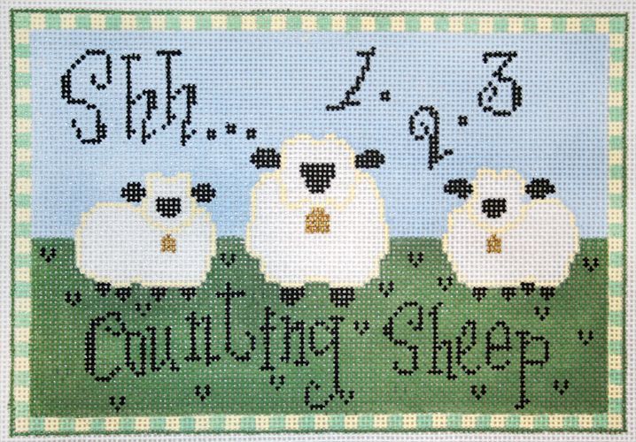 The Meredith Collection Counting Sheep Needlepoint Canvas