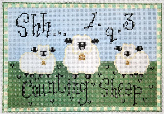 The Meredith Collection Counting Sheep Needlepoint Canvas