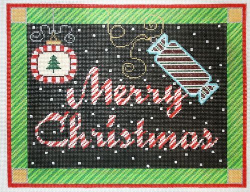 The Meredith Collection Merry Christmas Needlepoint Canvas