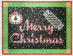 The Meredith Collection Merry Christmas Needlepoint Canvas