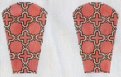 The Meredith Collection Moroccan Tile-Peach Scissor Case Needlepoint Canvas