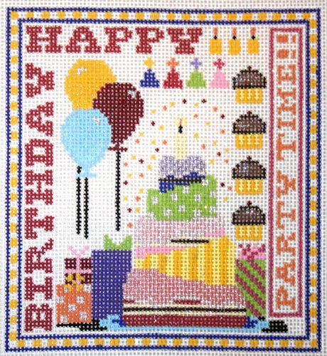 The Meredith Collection Birthday Sampler Needlepoint Canvas