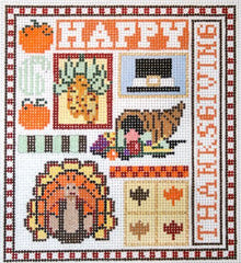The Meredith Collection Thanksgiving Sampler Needlepoint Canvas