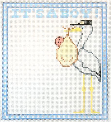 The Meredith Collection Its A Boy Sampler Needlepoint Canvas