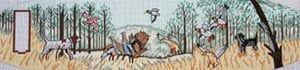 The Meredith Collection Bird Hunt Scene Needlepoint Canvas