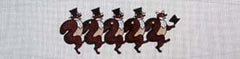 The Meredith Collection Chorus Line Foxes Needlepoint Canvas