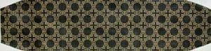 The Meredith Collection Black and Gold Moroccan Tile Needlepoint Canvas