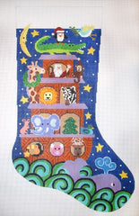 The Meredith Collection Christmas Ark Stocking Needlepoint Canvas