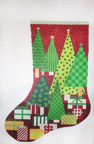 The Meredith Collection Oh Christmas Tree Stocking Needlepoint Canvas