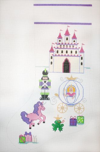 The Meredith Collection Fairy Tale Princess Stocking Needlepoint Canvas