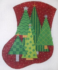 The Meredith Collection Oh Christmas Tree Mini Stocking Needlepoint Canvas