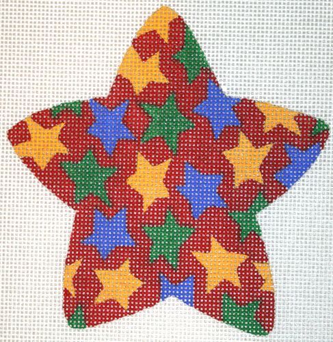 The Meredith Collection Star with Stars Needlepoint Canvas
