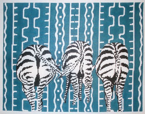 The Meredith Collection Zebra Butts Needlepoint Canvas