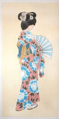 The Meredith Collection Geisha Yellow Background Needlepoint Canvas