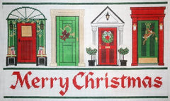 The Meredith Collection Christmas Doors Needlepoint Canvas