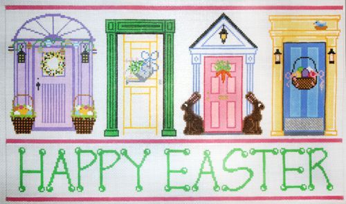 The Meredith Collection Easter Doors Needlepoint Canvas