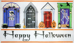 The Meredith Collection Halloween Doors Needlepoint Canvas