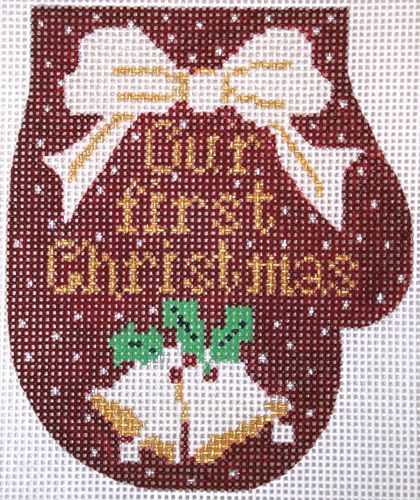 The Meredith Collection Our First Christmas With Bells Ornament Needlepoint Canvas