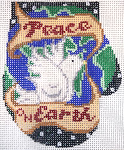 The Meredith Collection Peace On Earth Dove Ornament Needlepoint Canvas