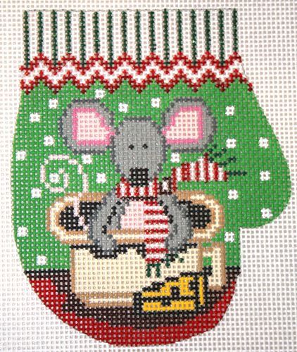 The Meredith Collection Christmas Mouse Ornament Needlepoint Canvas