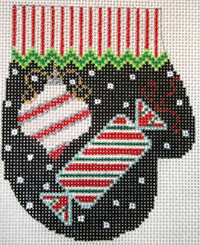 The Meredith Collection Peppermint Party Candy Ornament Needlepoint Canvas