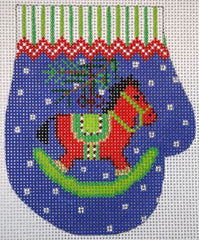 The Meredith Collection Rocking Horse Mitten Needlepoint Canvas