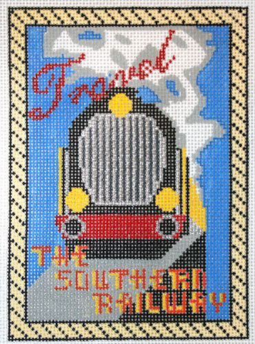 The Meredith Collection Travel the Southern Railway Needlepoint Canvas