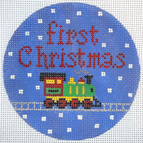 The Meredith Collection First Christmas Train Needlepoint Canvas