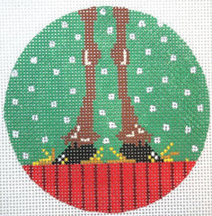 The Meredith Collection Rudolph Hooves Needlepoint Canvas