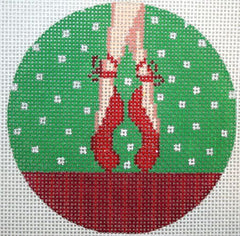 The Meredith Collection Red Ballet Shoes Needlepoint Canvas