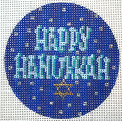 The Meredith Collection Hanukkah Round Needlepoint Canvas