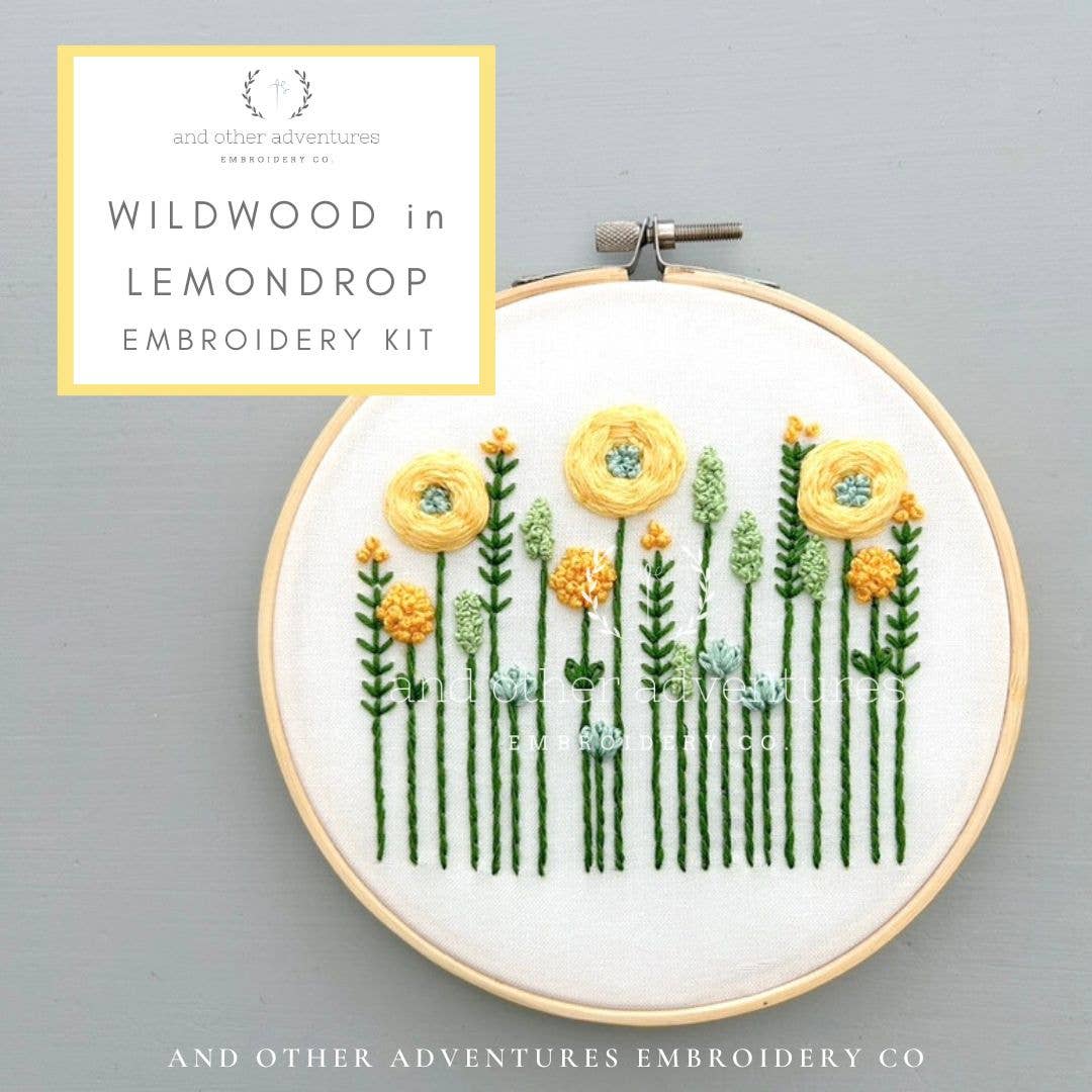 And Other Adventures Embroidery Co Wildwood Embroidery Kit - Lemon Drop