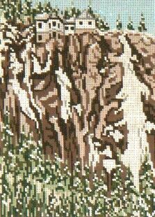 Needle Crossings Bride Veil Falls 18M Needlepoint Canvas