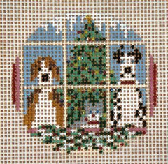 Needle Crossings Christmas Pets Ornament Needlepoint Canvas - 18m