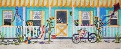Needle Crossings Beach House Banner Brick Needlepoint Canvas
