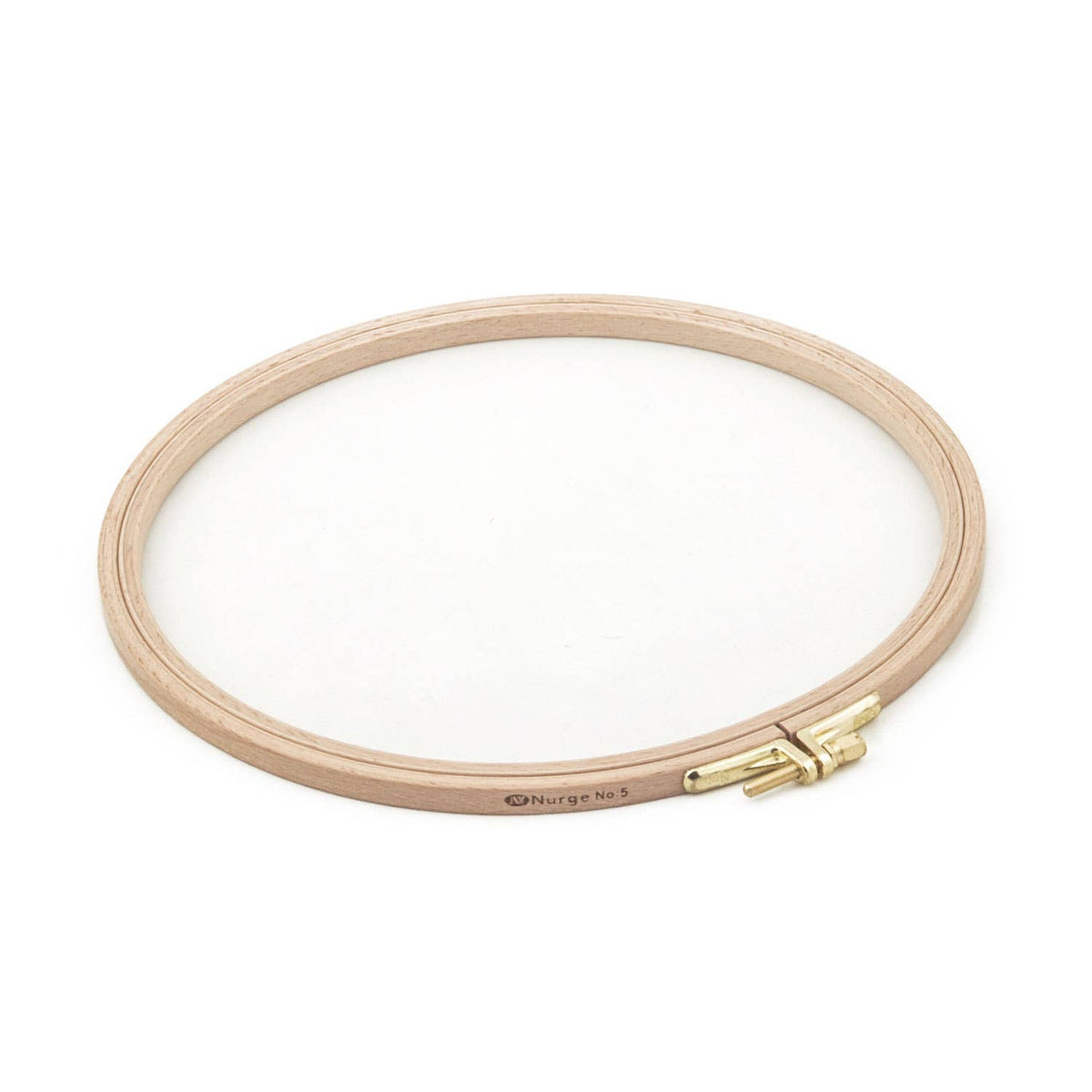 Nurge Beech Wood and Brass Screw Embroidery Hoop 8mm - No. 7 - 11"