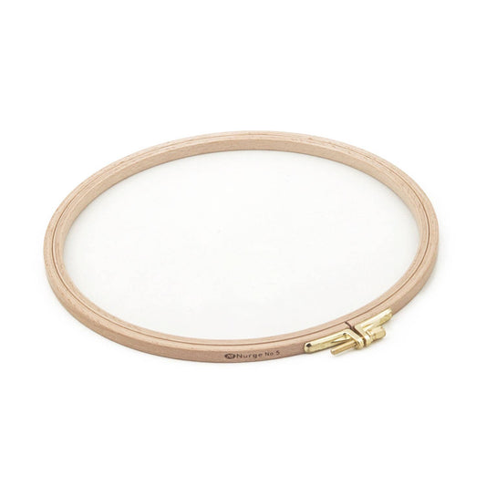 Nurge Beech Wood and Brass Screw Embroidery Hoop 8mm - No. 7 - 11"